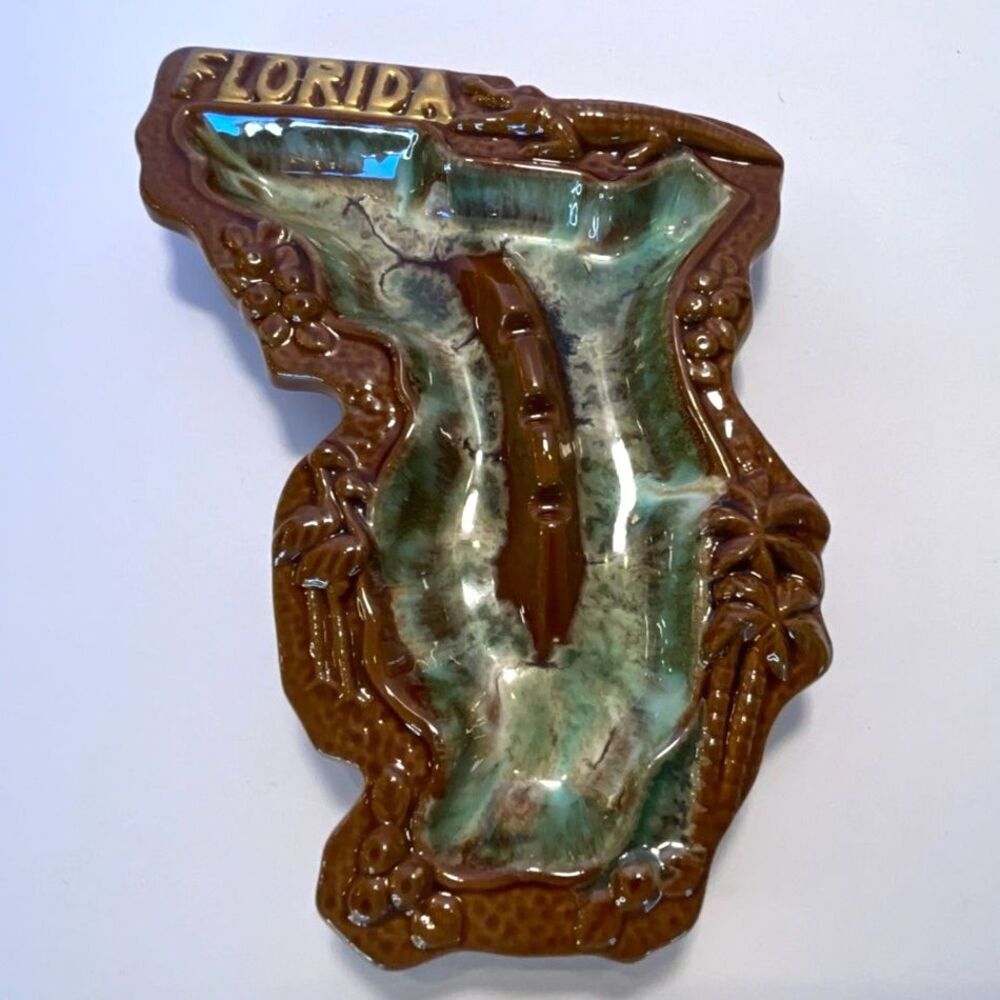 Vintage Florida Kitch!  Florida ash tray made in Japan; vintage ashtray must see